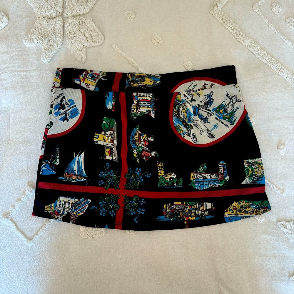 Black Italian Mini Skirt